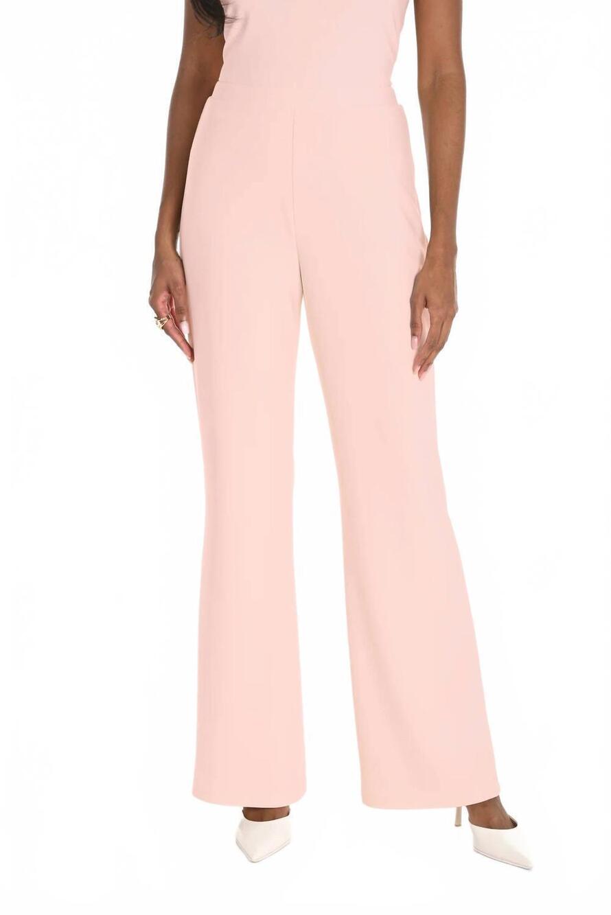 NEW FRANK LYMAN knit wide leg pant in blush